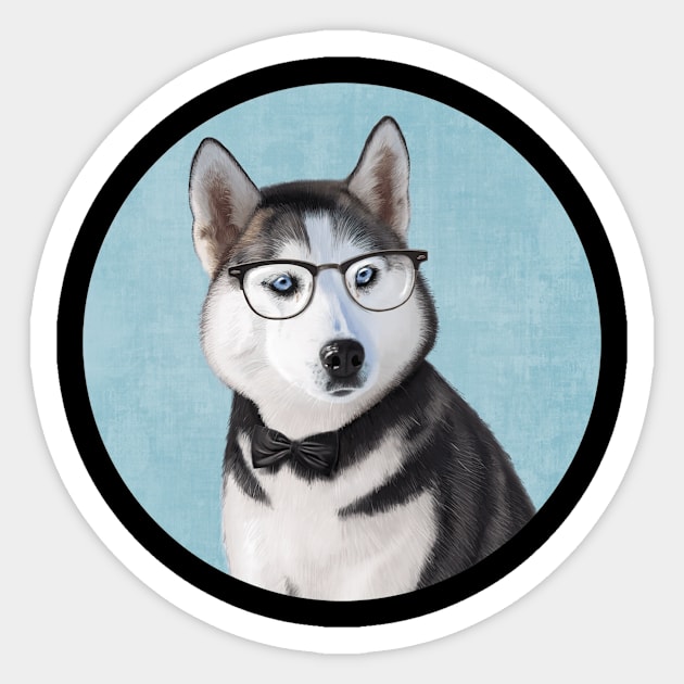 Mr Husky Dog Sticker by HillySeonard